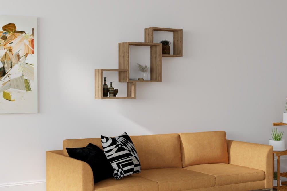 Nástenná polica Silver - Walnut 1