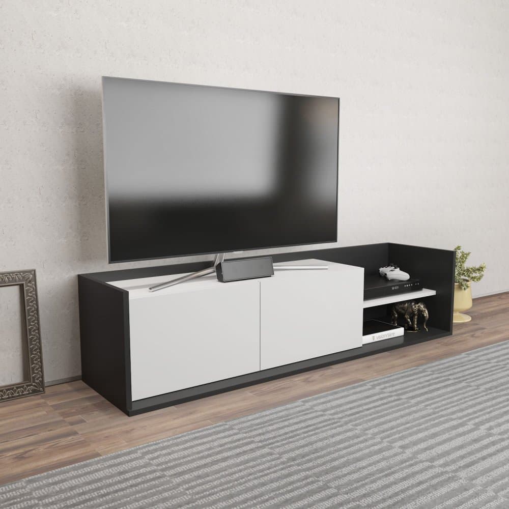 TV stolík Krog - Anthracite, White 1