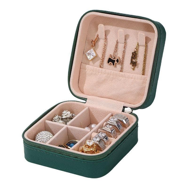 PU Leather Jewellery Box Green 1