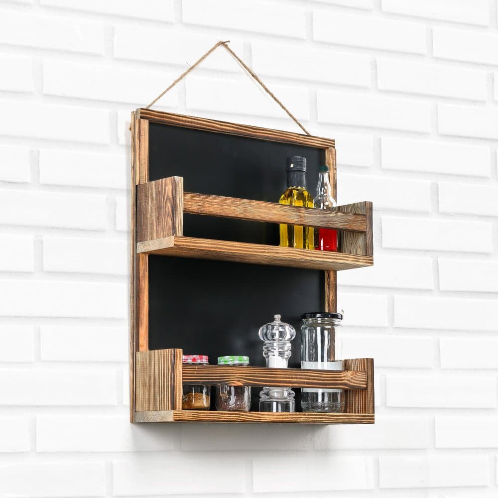 Wooden Shelf Two Layer Spice Rack 1