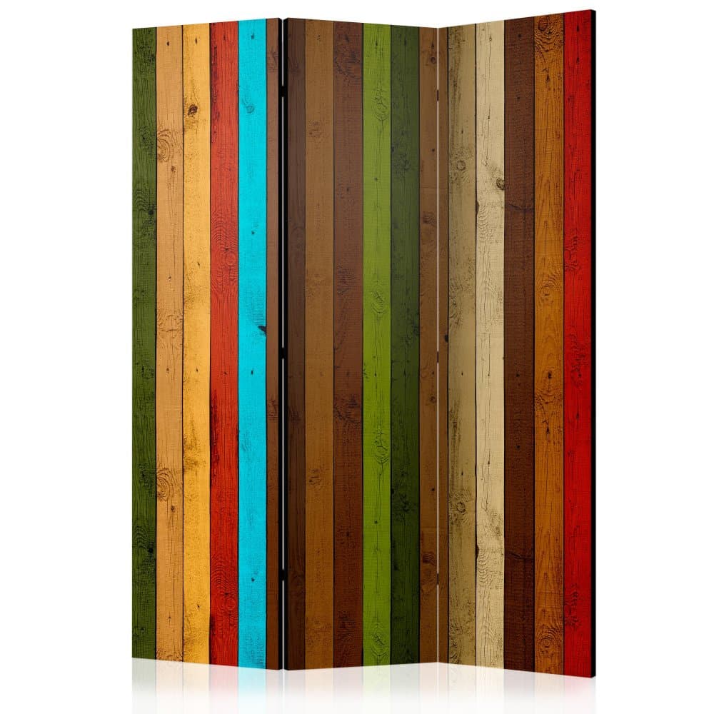 Paraván Wooden rainbow Dekorhome 1