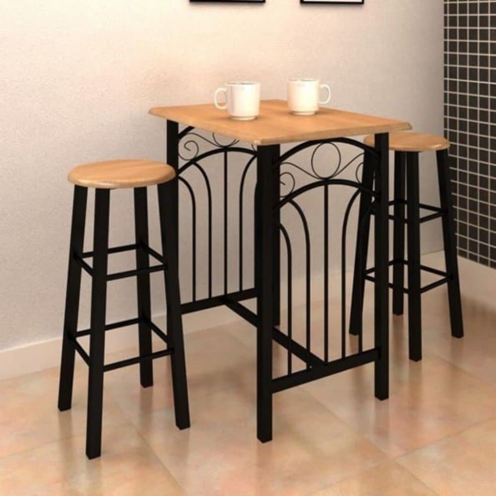 Barový set kov / MDF / drevo Dekorhome 1