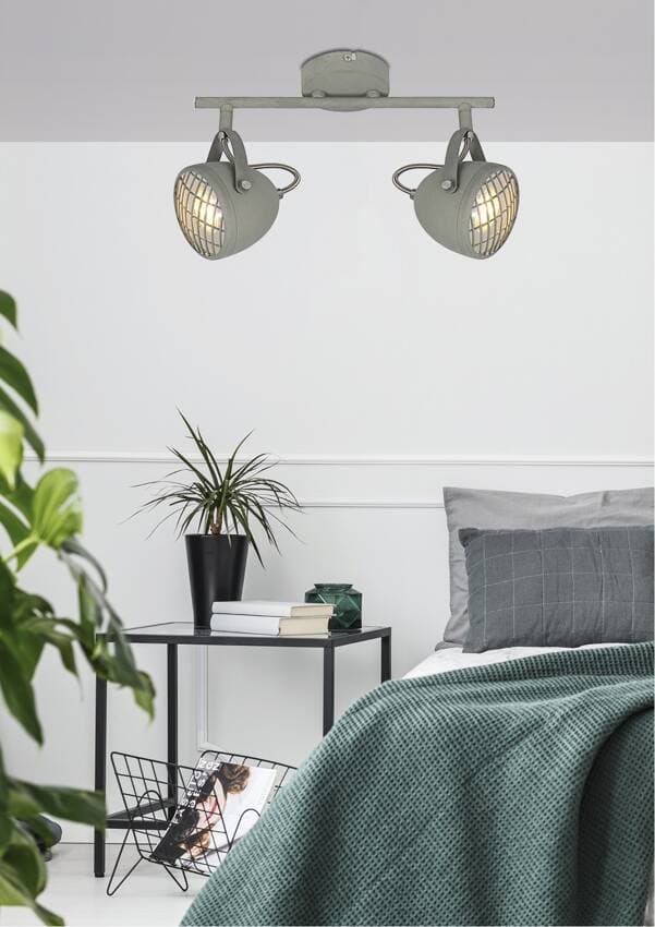 Nástenná lampa 2X50W GU10 betónovo sivá PENT 1