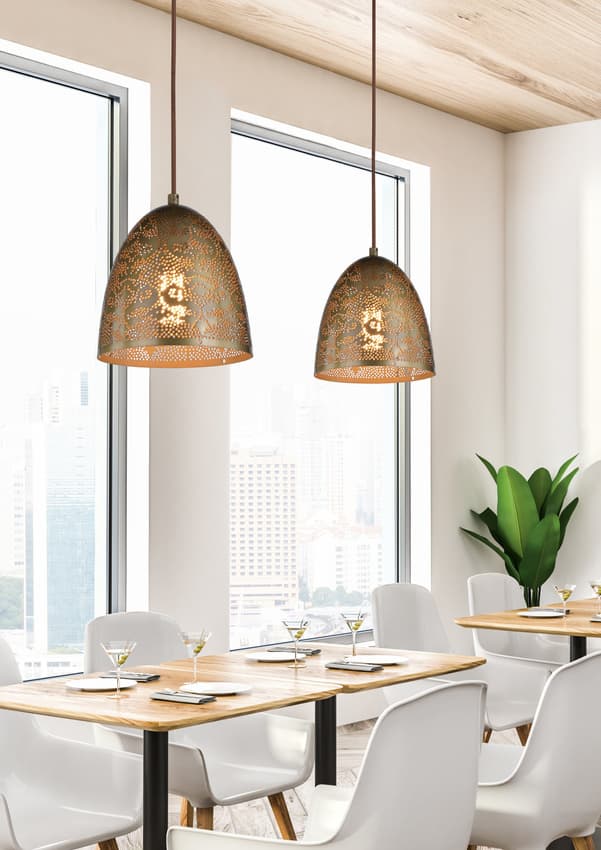 Závesná stropná lampa sfinga kužeľ e27 prelamovaná patina 1