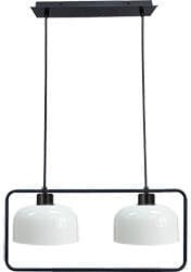 Závesná lampa Zodiac čierna 2x40W E27 biele tienidlo 1
