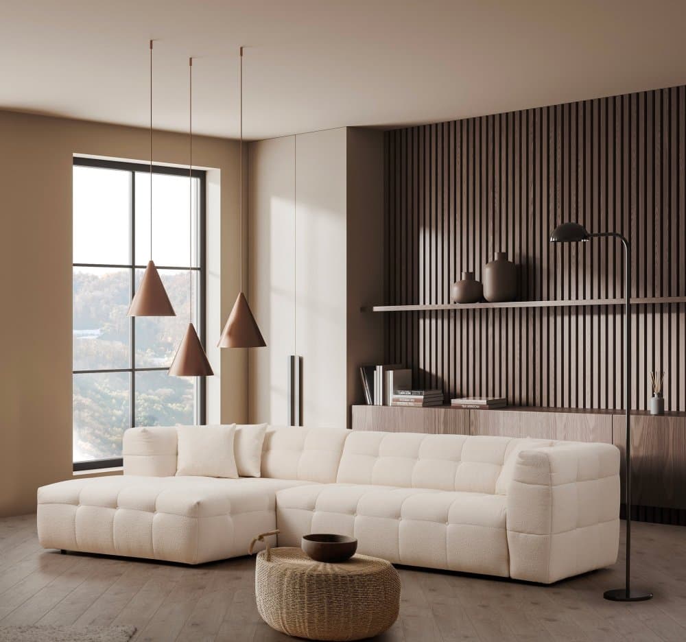 Rohová sedacia súprava / Rohová pohovka Cady 3 Seater Left - Beige 1