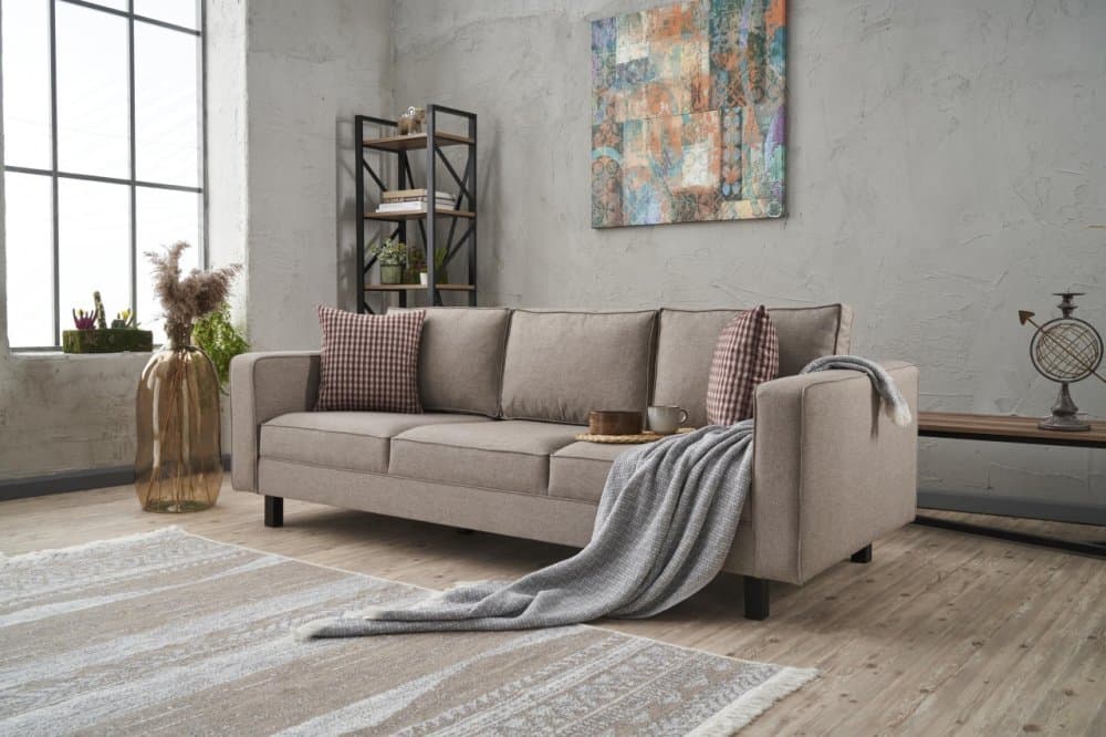 Trojmiestna pohovka Kale Linen - Cream 1