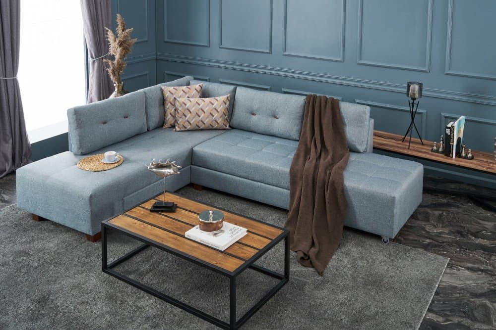 Rohová rozkladacia pohovka Manama Corner Sofa Bed Left - Light Blue 1