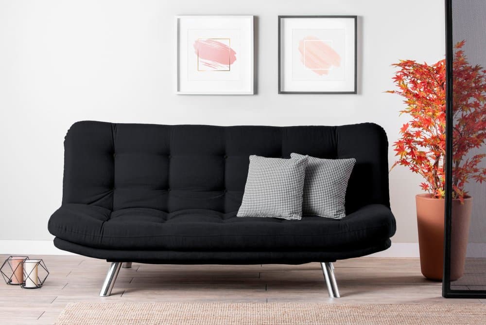 Trojmiestna rozkladacia pohovka Misa Sofabed - Black