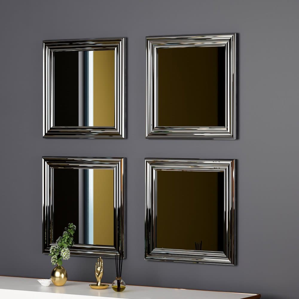 Mirror Set (4 Pieces) Loza - Silver 1