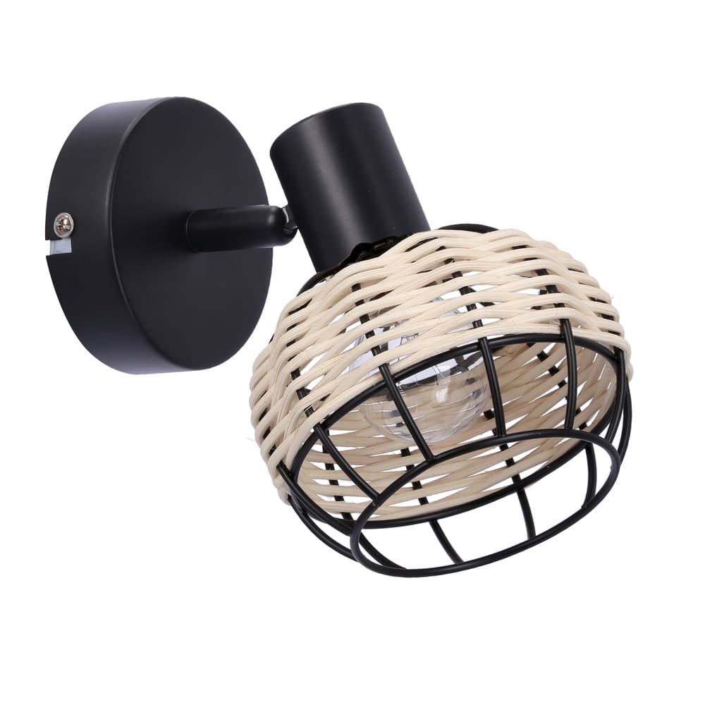 Juicy lampa kinkiet czarny 1x40W E14 klosz czarny 1