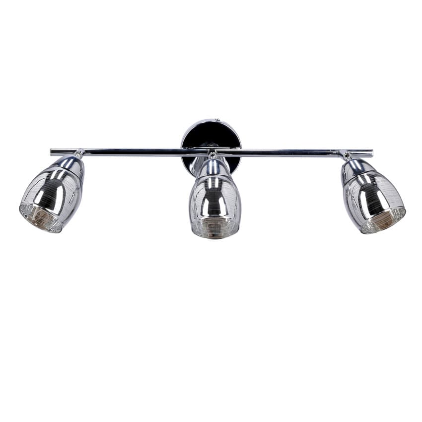 Stropná lampa Virginia s chrómovým pásikom, zrkadlové tienidlo e14 1