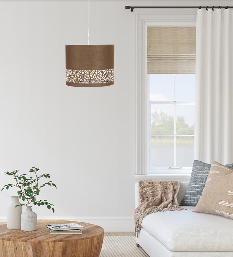 Závesná stropná lampa 1X60W hnedá ARABESCA 1