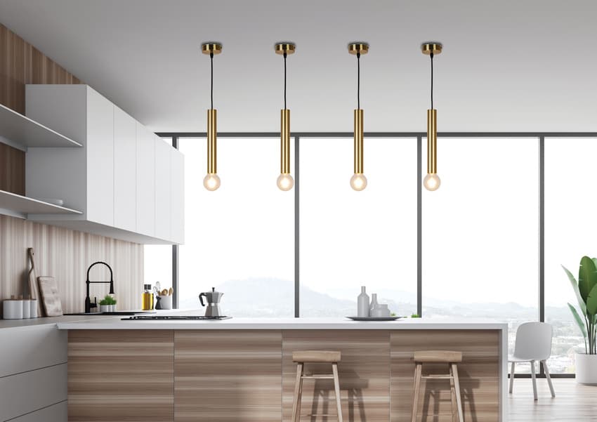 Závesná lampa zlatá kovová 284 mm Dallas Ledea 1