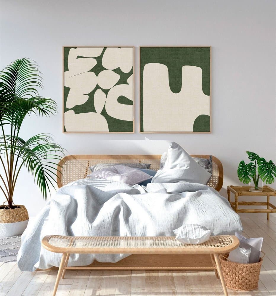 Dekoratívny rámovaný obraz z MDF (2 kusy) Huhu202 - 50 x 70