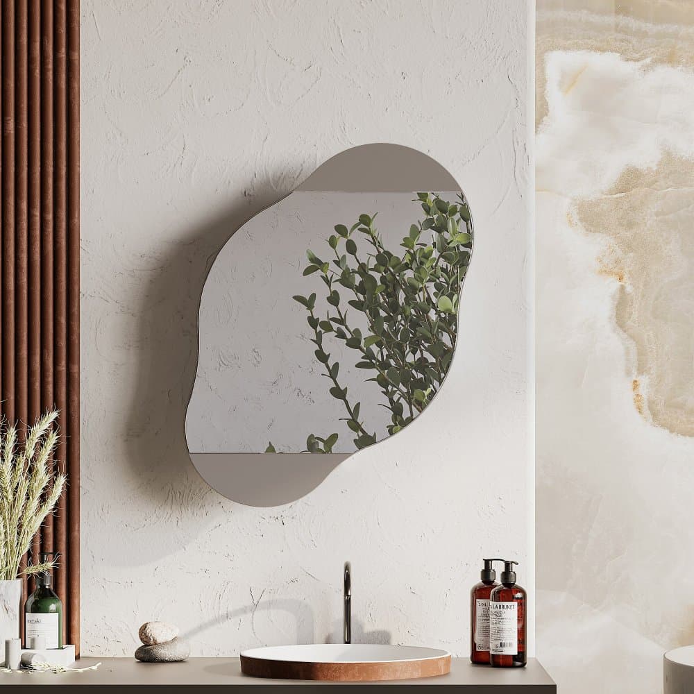 Kúpeľňová skrinka Cloud Storage Bathroom Wall Mirror - Light Mocha 1