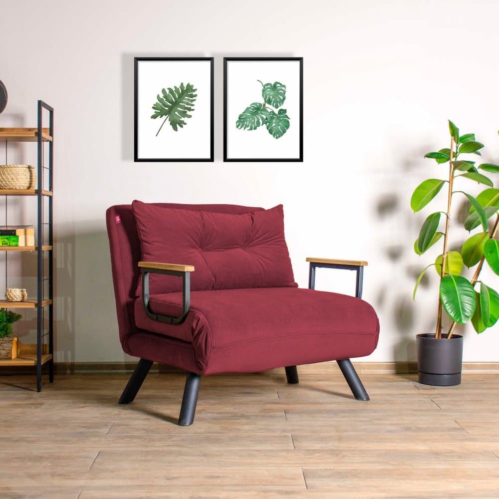 Rozkladacie kreslo Sando Single - Maroon 1