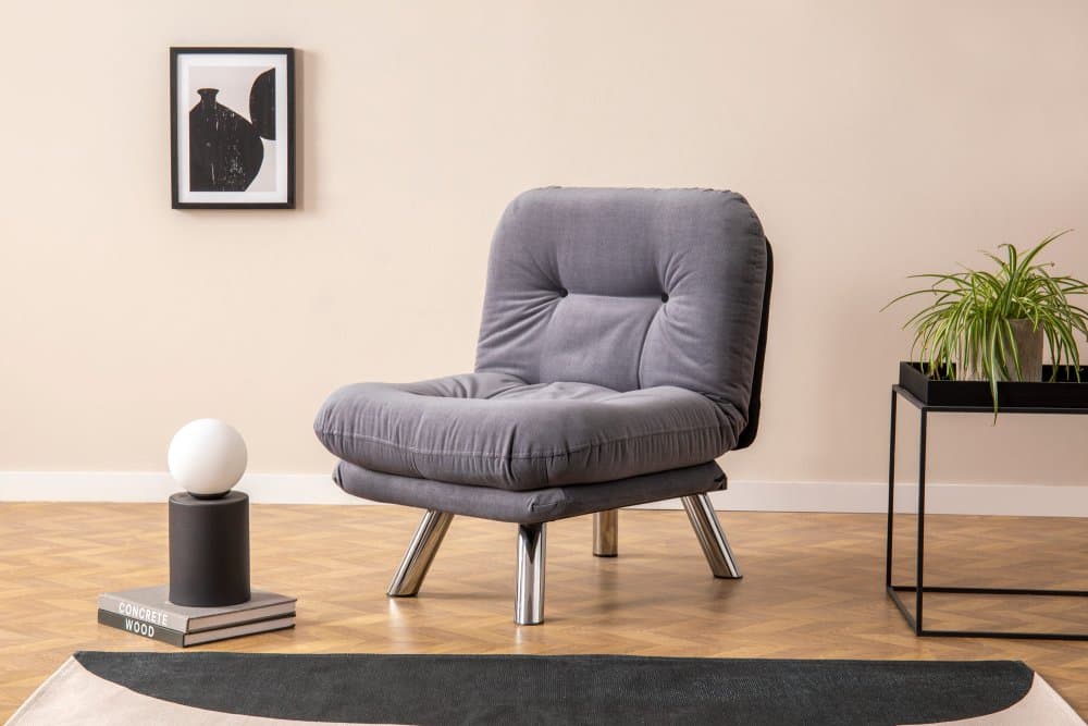 Rozkladacie kreslo Misa Small Solo - Grey 1