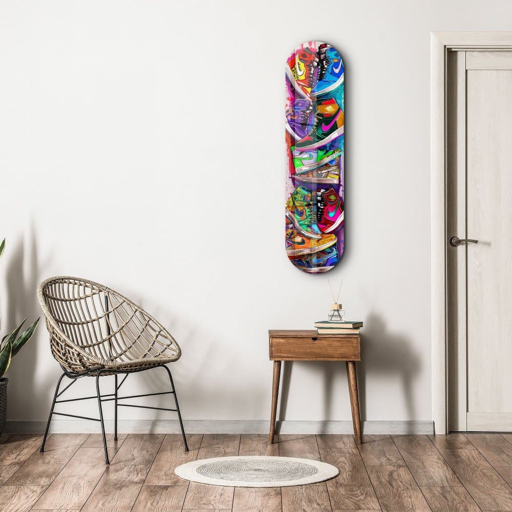 Dekoratívny obraz z tvrdeného skla Colorful Sneakers