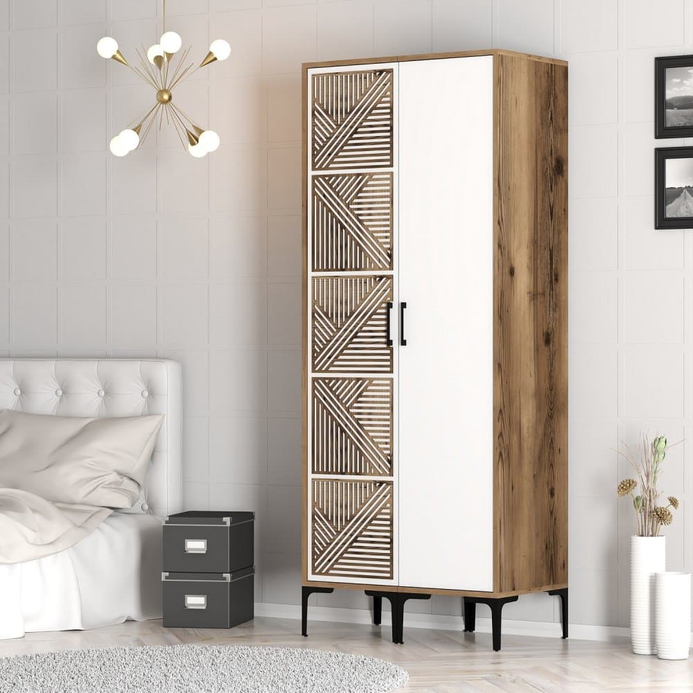 Šatníková skriňa Kumsal PS - Walnut, White 1