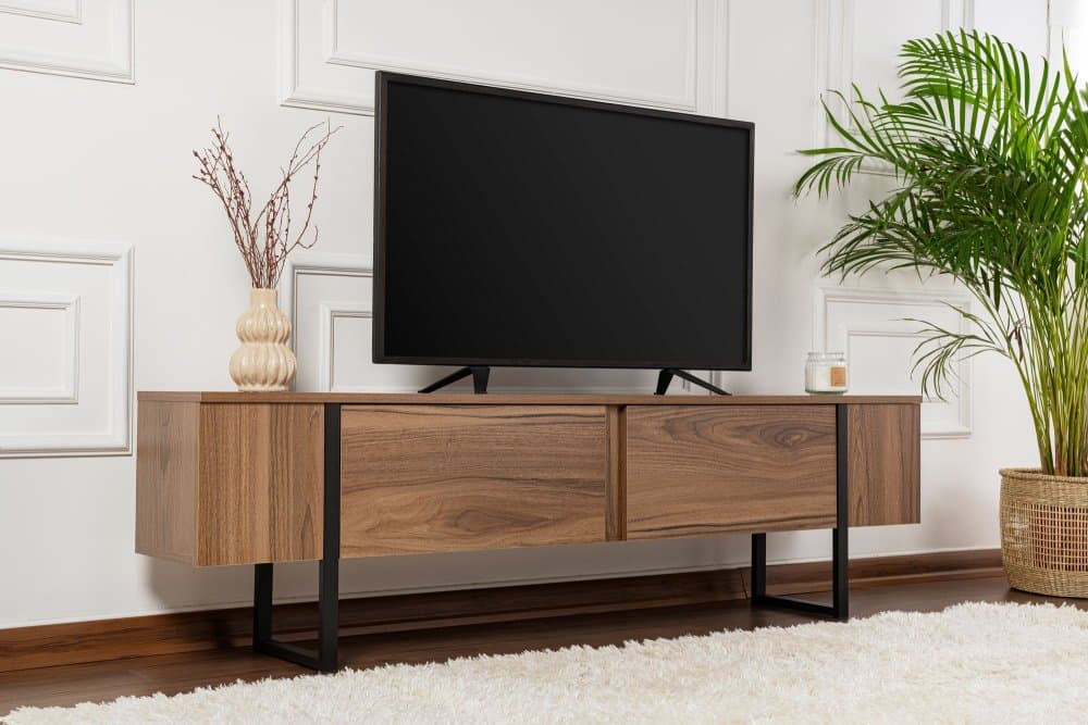 TV stolík Serenity - Walnut, Black 1