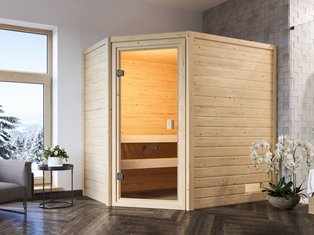 Interiérová fínska sauna 195 x 145 cm Dekorhome 1
