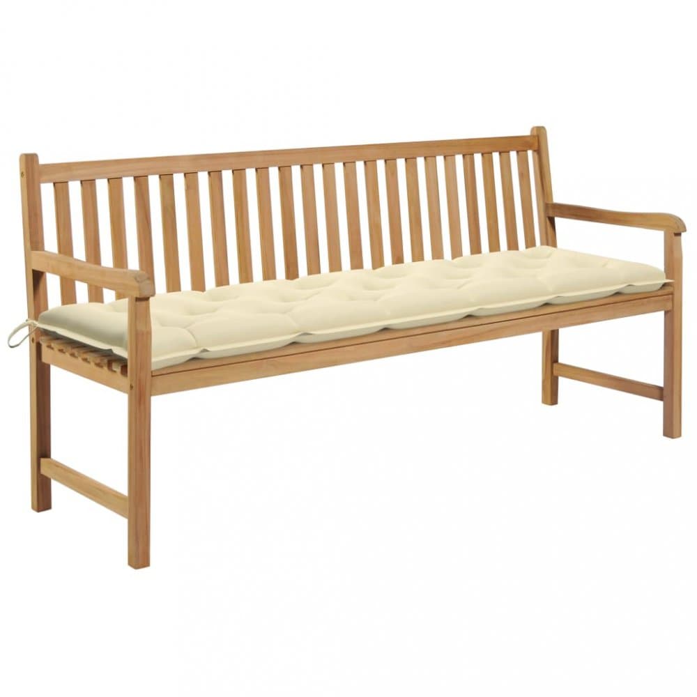 Záhradná lavica teak / látka Dekorhome 1