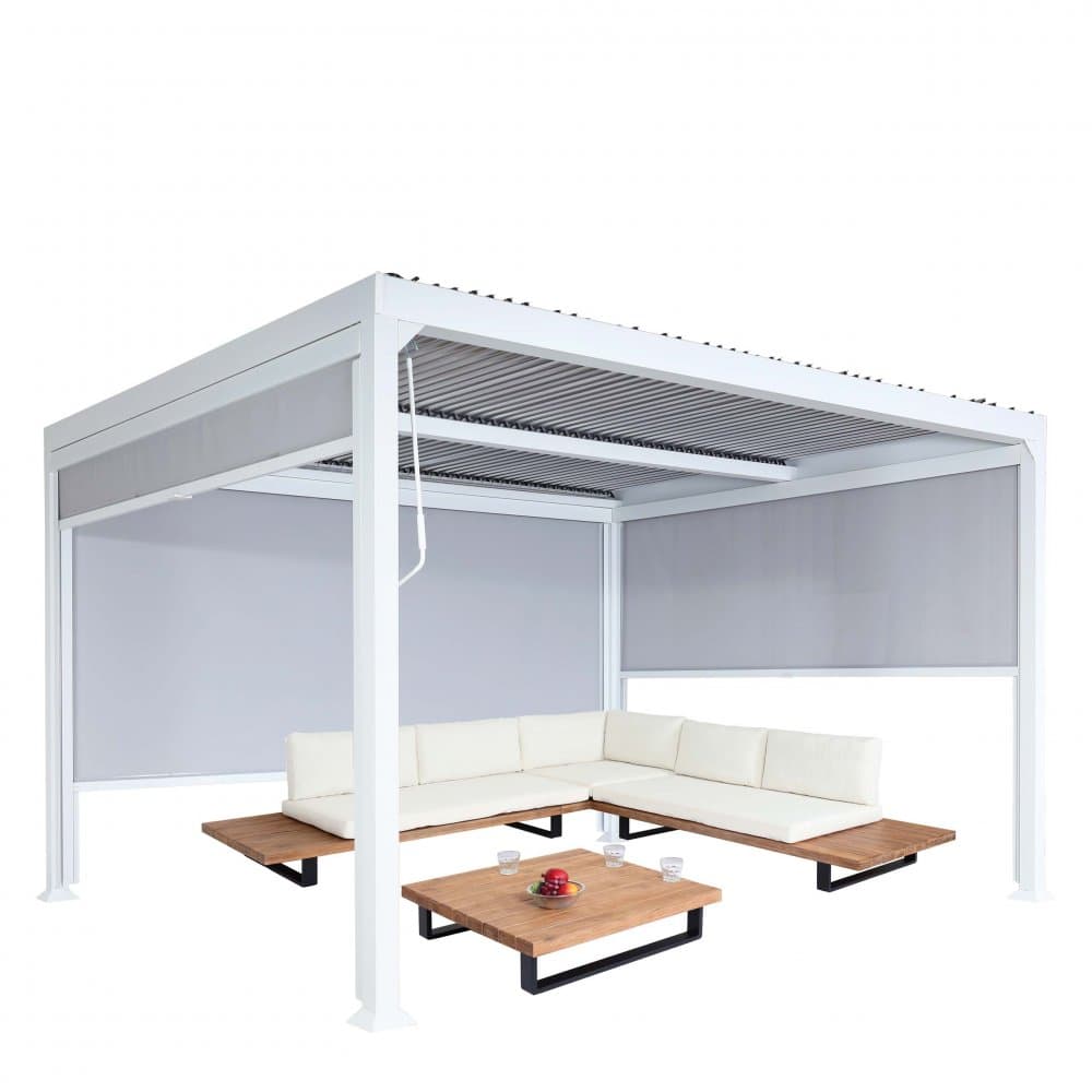 Bioklimatická pergola HWC-L41 3x3 so 3 bočnými stenami