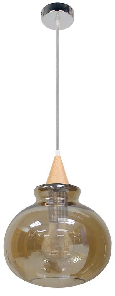 Závesná sklenená lampa, dymové tienidlo, 60W, E27, Enriks 2 1