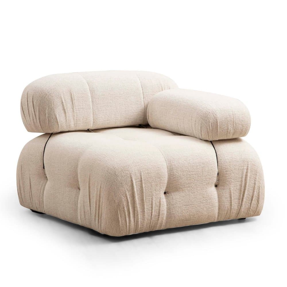 Kreslo / Jednomiestna pohovka Bubble 1R - Cream Bouclette 1