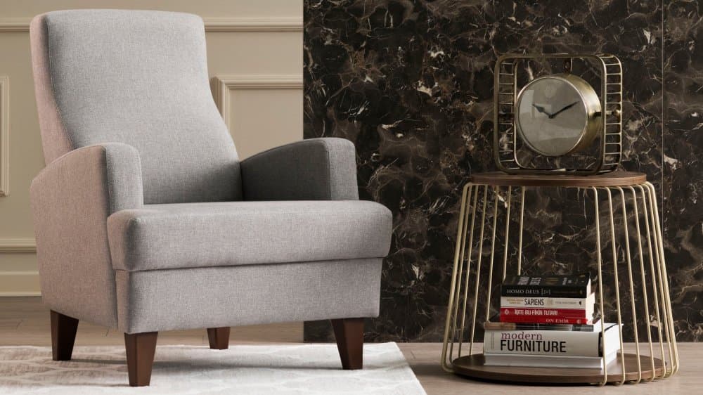Kreslo ušiak Kana Bergere - Light Grey 1
