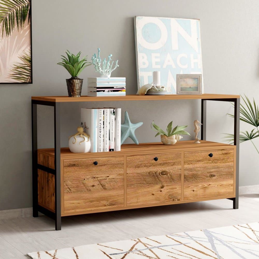 Konzolový stolík Nero v2 - Atlantic Pine, Black