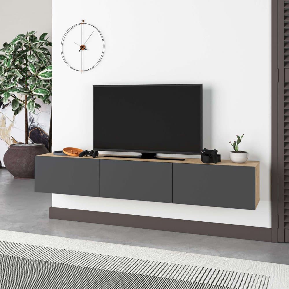 TV stolík Francy 180 - Sapphire Oak, Anthracite 1