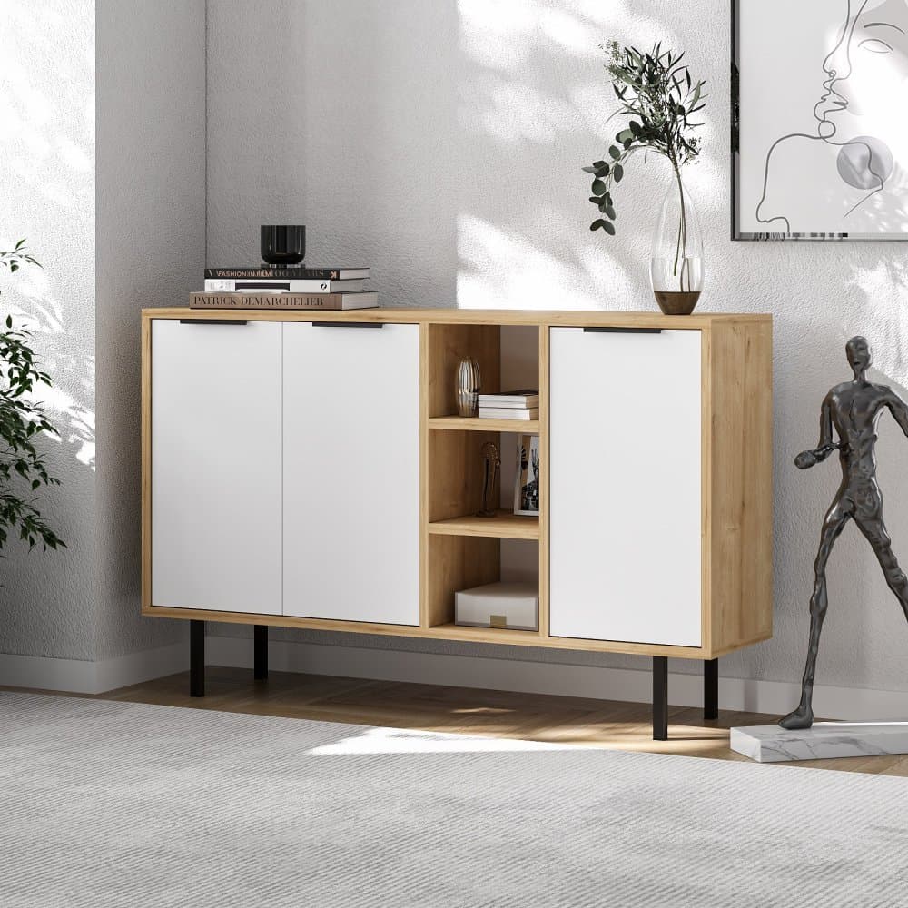 Konzolový stolík Viyana - Sapphire Oak, White 1