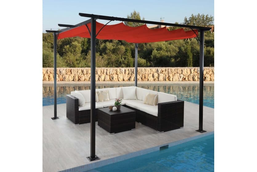 Pergola se stahovací střechou 3,5x3,5 m Dekorhome 1