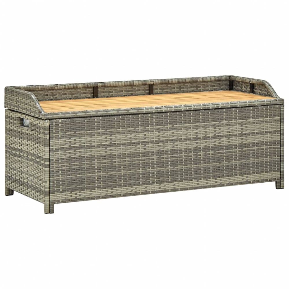 Záhradná lavica s úložným priestorom 120 cm polyratan 1