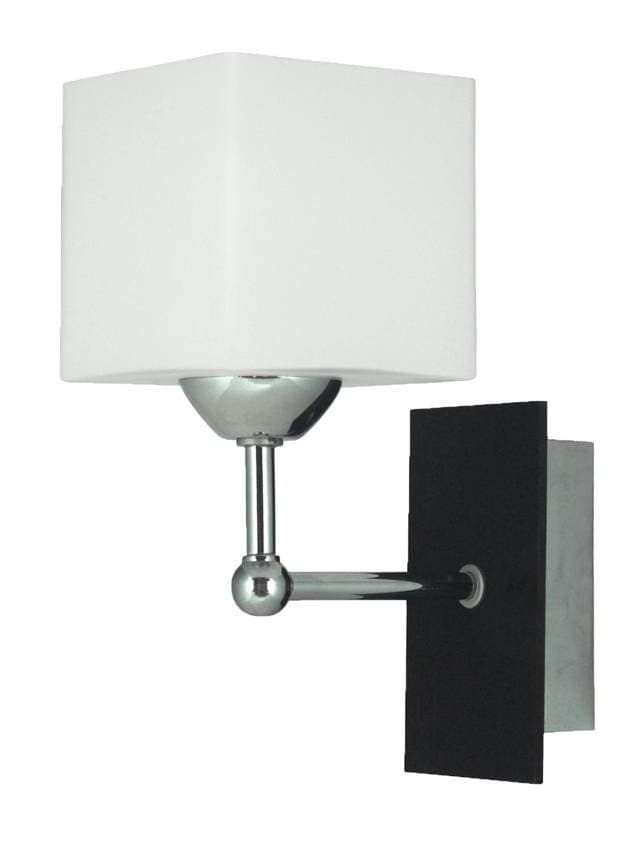 Nástenná lampa Cubetto E27 drevo+chróm 1