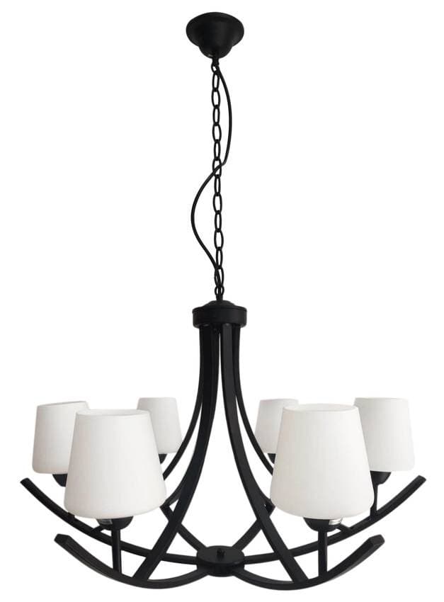 Závesná lampa čiernobiely luster 6xE27 Londýn 1