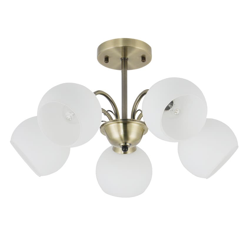Závesná lampa NESTOR Patina 5x40W E27 biele tienidlo