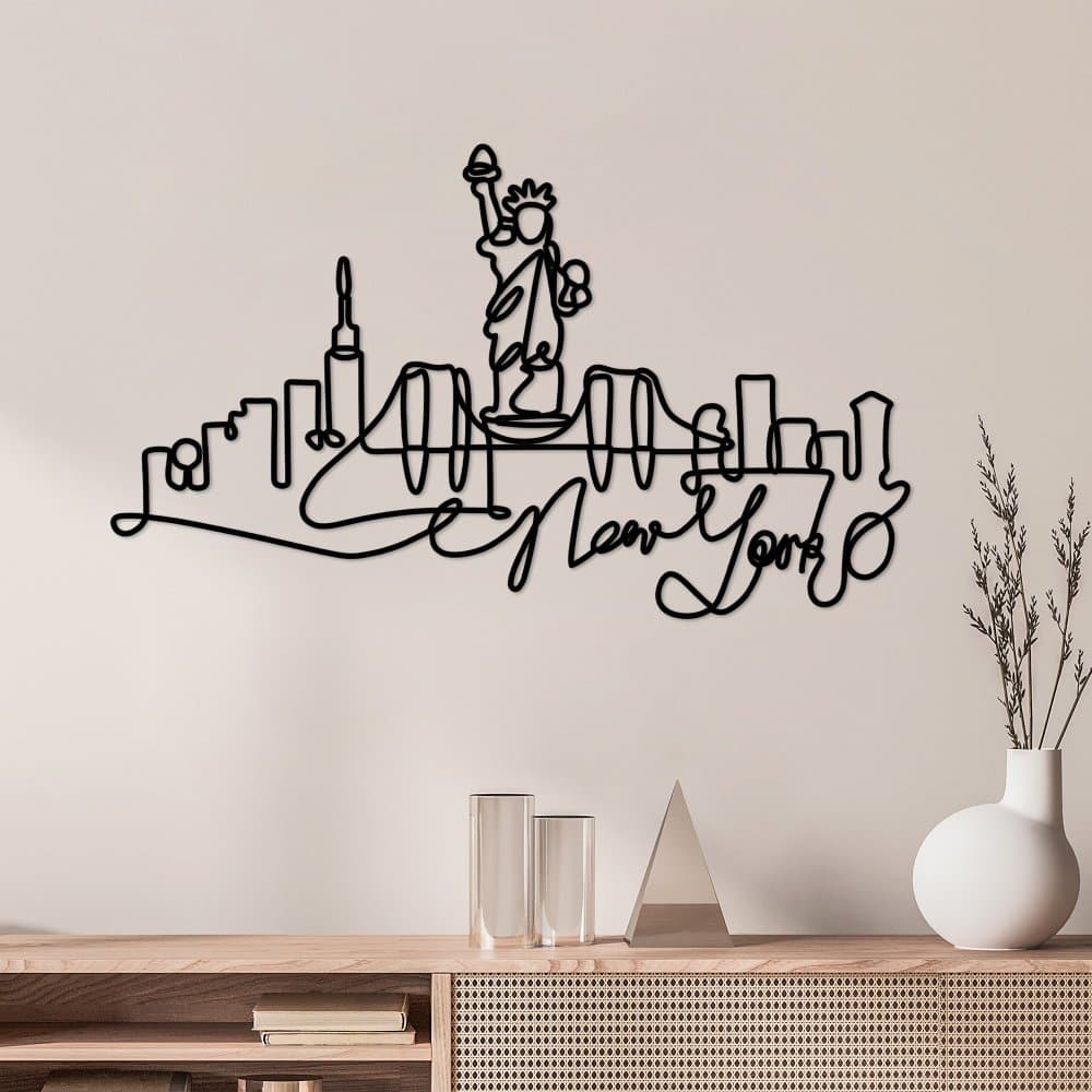 Dekoratívny kovový doplnok na stenu Newyork