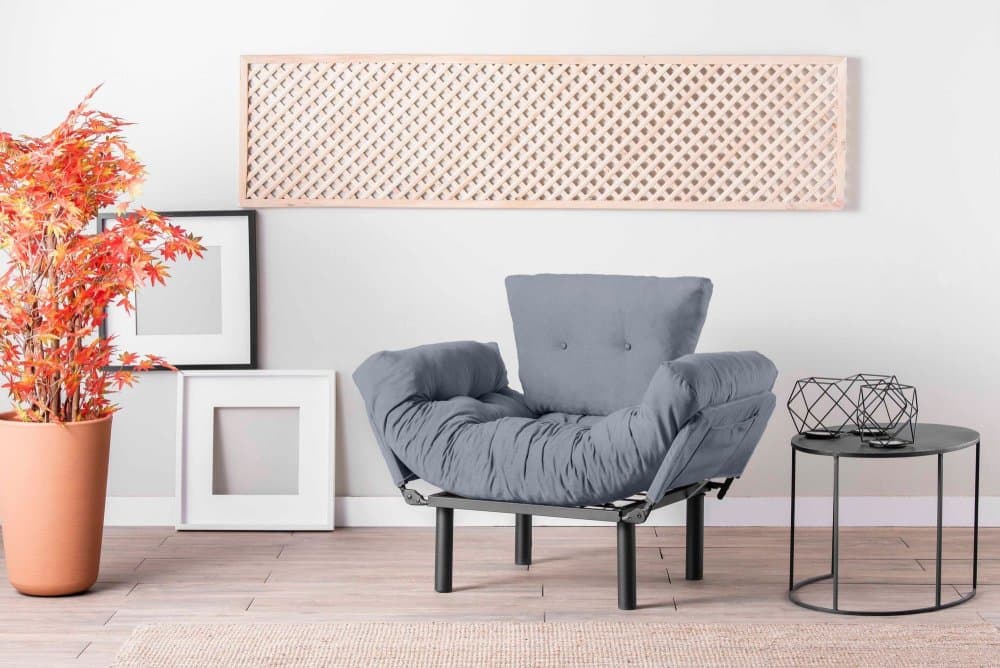 Kreslo ušiak Nitta Single - Grey 1