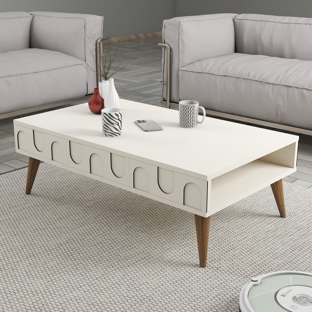 Konferenčný stolík Lyon 34 - Cream, Walnut