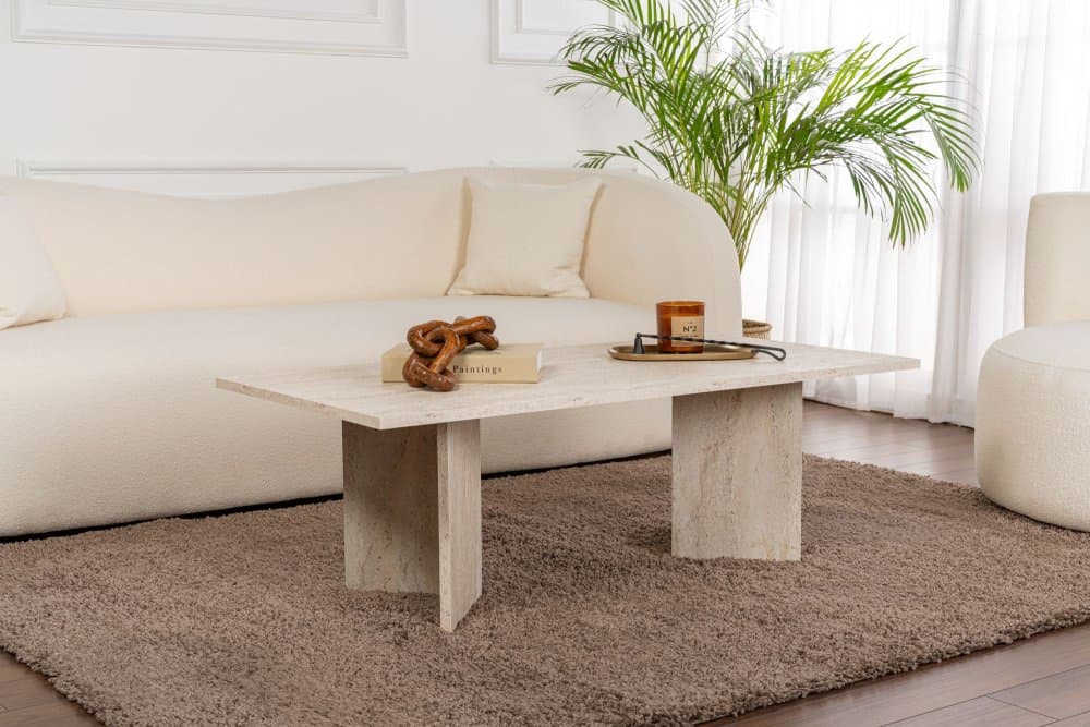 Konferenčný stolík Sabin - Travertine 1