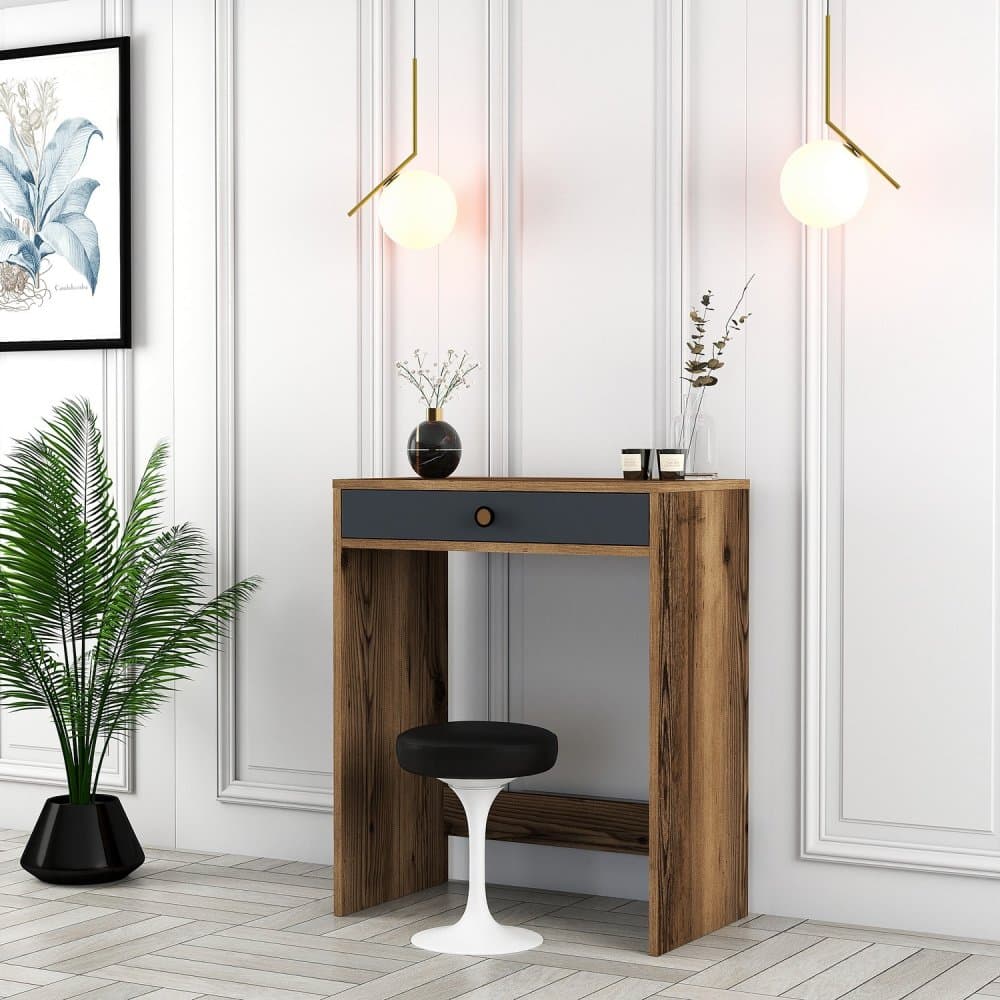 Toaletný stolík Lizbon - Walnut, Anthracite