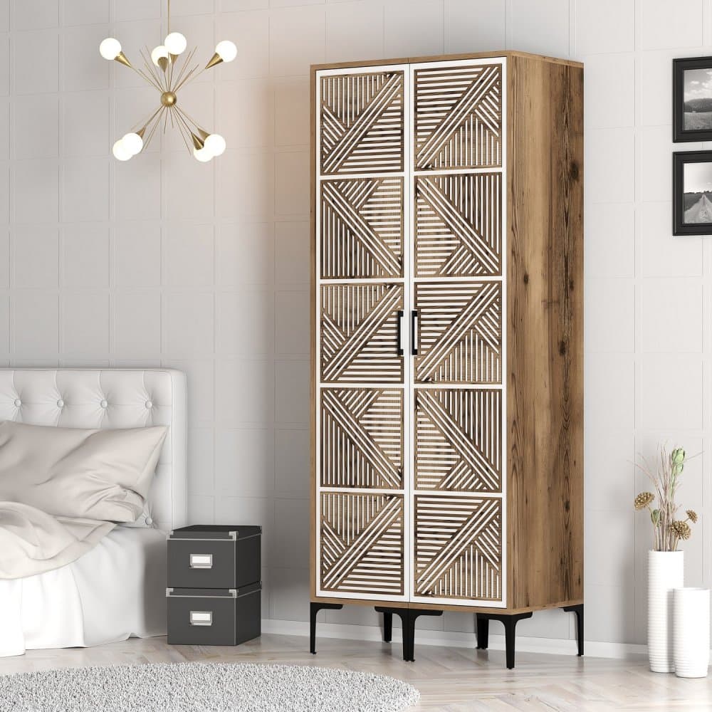 Šatníková skriňa Kumsal PP - Walnut, White 1