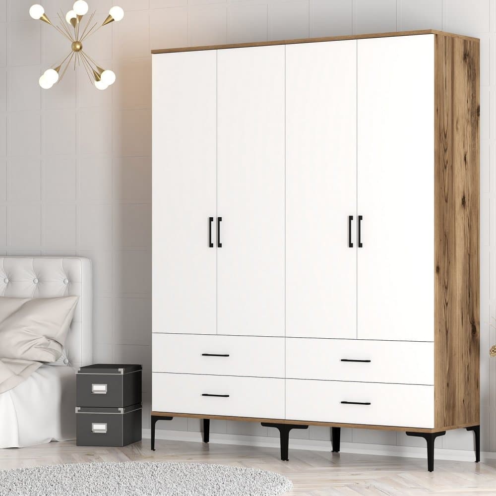 Šatníková skriňa Kumsal TT - Walnut, White 1