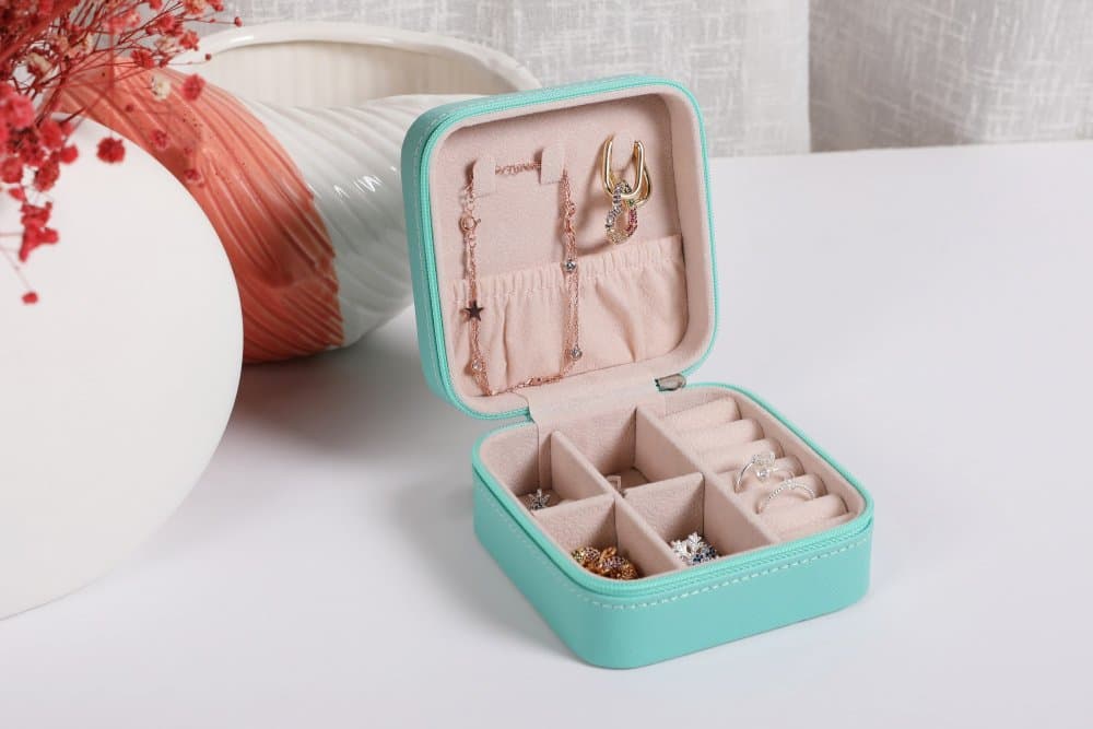 PU Leather Jewellery Box Mint 1