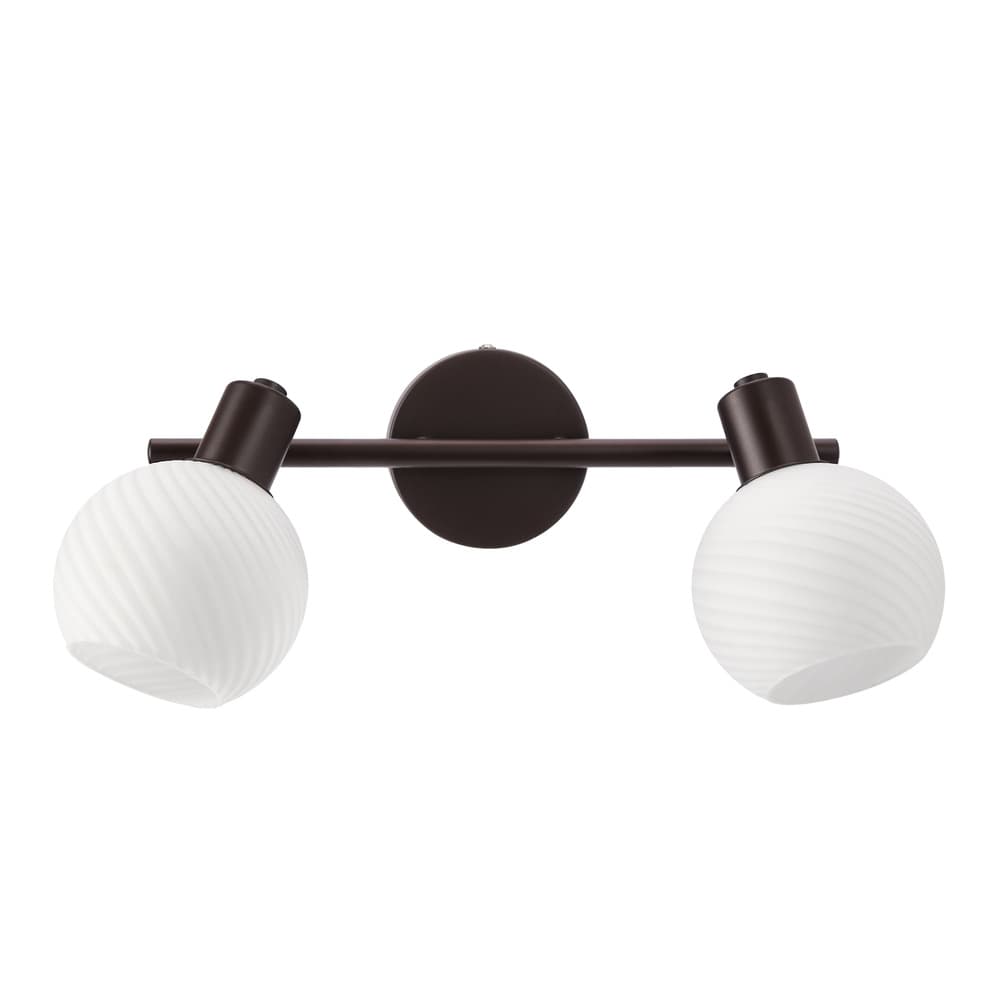 GRANO lampa sufitowa czekoladowy 2x40W E14 klosz biały 1