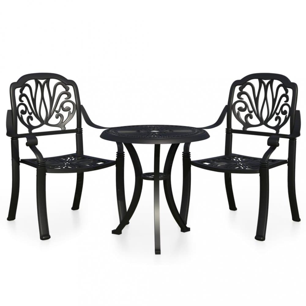 Záhradný bistro set 3 ks liaty hliník Dekorhome