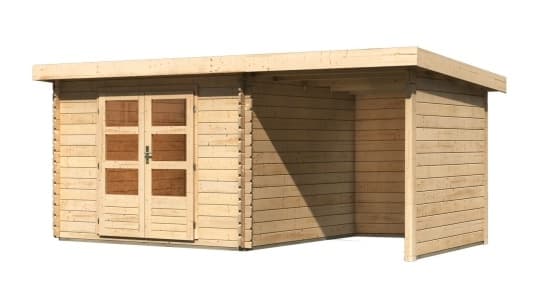 Drevený záhradný domček BASTRUP 5 s prístavkom Lanitplast 1